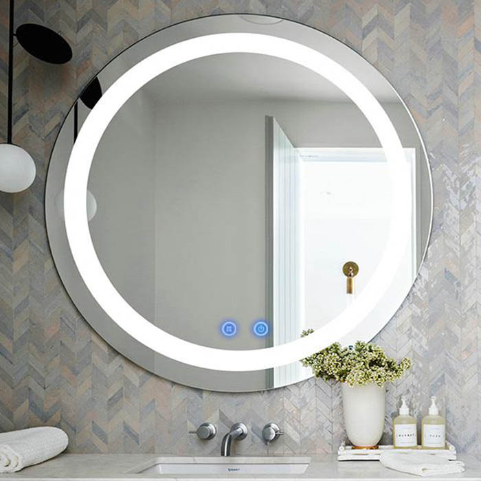 round lighted <a href=https://www.hikinglass.com/bathroom-mirror-n.html target='_blank'>bathroom mirror</a>