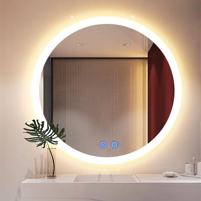 round lighted bathroom mirror company