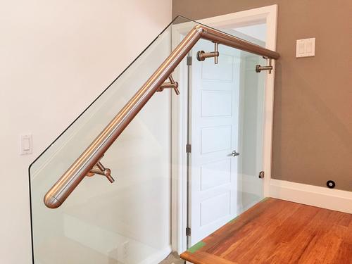 modern glass stair railing