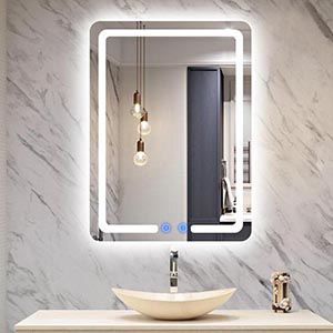 bathroom mirror with bluetooth speaker