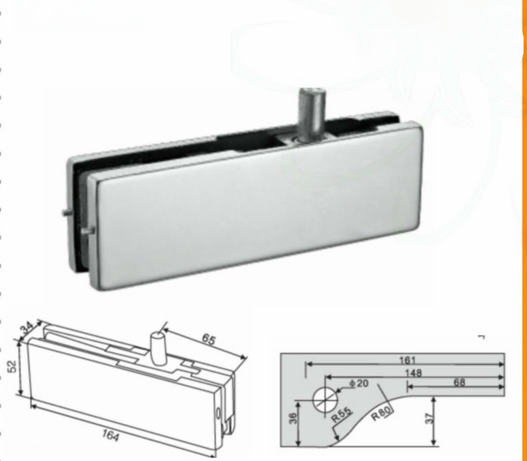 frameless shower door hardware