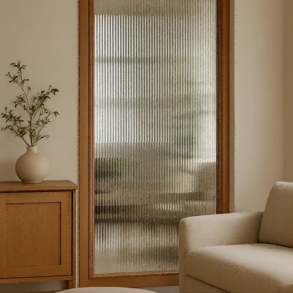 fluted glass