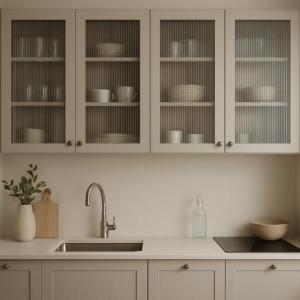 Fluted Glass Cabinets: A Modern Touch