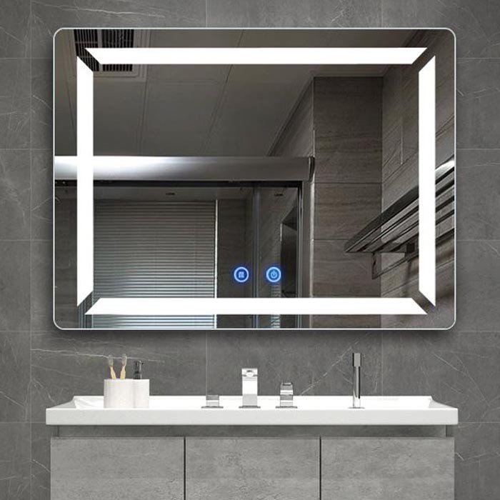 Cheap led bathroom mirrors with demister factory HG-RM105