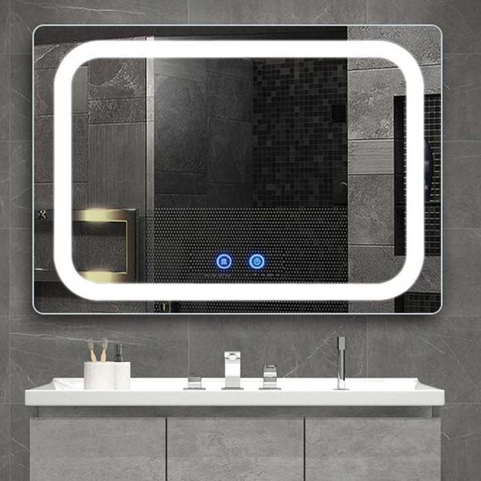 China led illuminated bathroom mirror w lights for sale HG-RM103