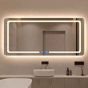 China whosale touch sensor silver framed bathroom mirrors HG-RM047 China whosale touch sensor silver framed bathroom mirrors HG-RM047