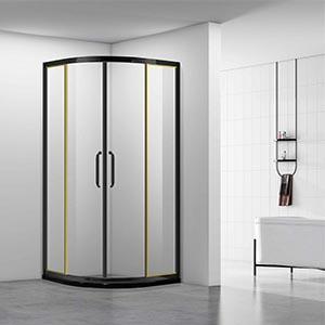 Chinese custom sliding patterned glass shower doors for sale HG-D057