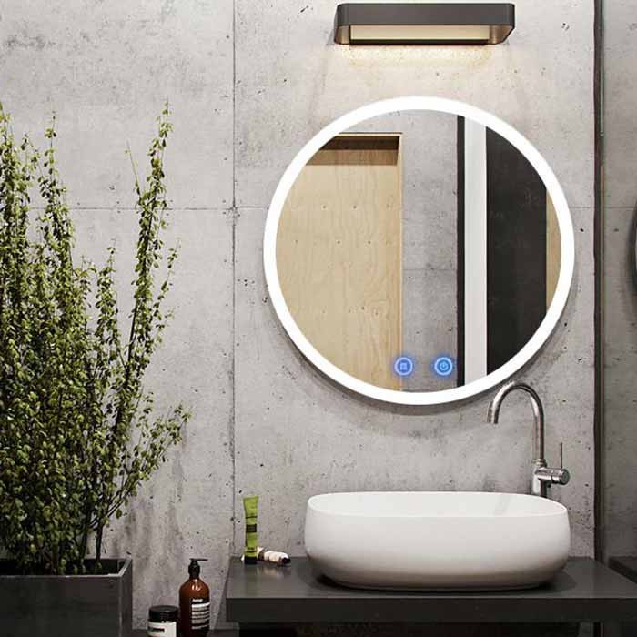 Frameless wall mounted led bathroom mirror factory HG-RM107