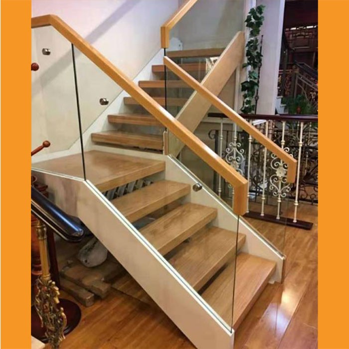 Laminated tempered glass stair railing HG-L02