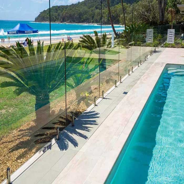 Modern swimming pool glass fence HG-GF01