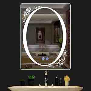Oval led bathroom mirror with bluetooth speaker China whosale HG-RM106 Oval led bathroom mirror with bluetooth speaker China whosale HG-RM106