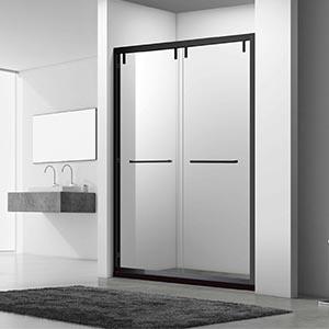 Black semi frameless glass sliding shower doors supplier HG-D051 Black semi frameless glass sliding shower doors supplier HG-D051