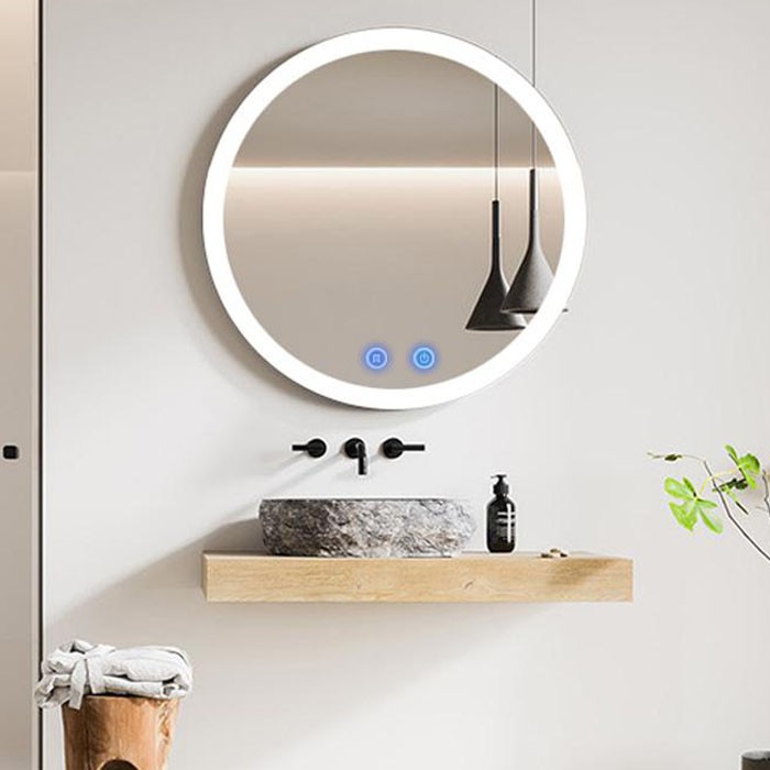 round lighted bathroom mirror HG-RM01
