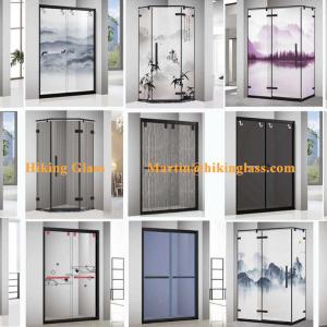 современный дом ванная комната стеклянная дверь